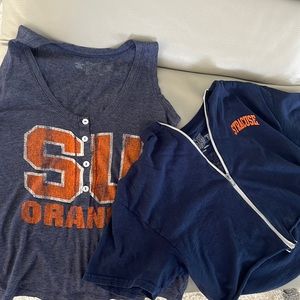 2 Syracuse retro brand tops.
